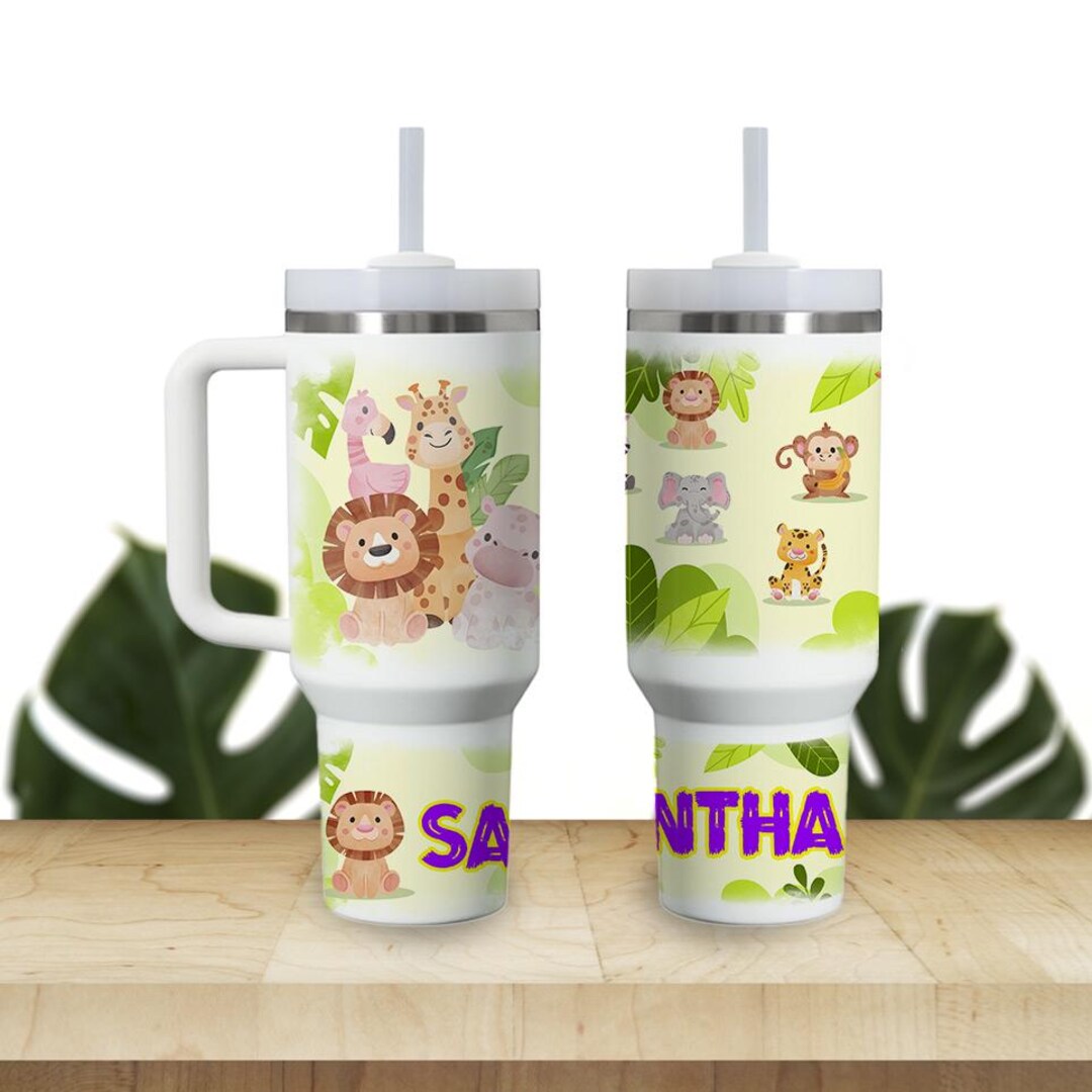 Custom Kids Tumbler 40oz Personalized Name Insulated Bottle Water ...