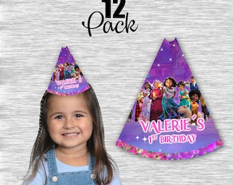 Encanto Party Hats for Kids Birthday Favor - 12pack Customized