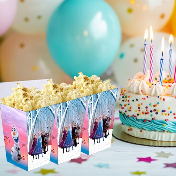 Scatola di popcorn Frozen 2 per caramelle e snack per feste di compleanno - Italia