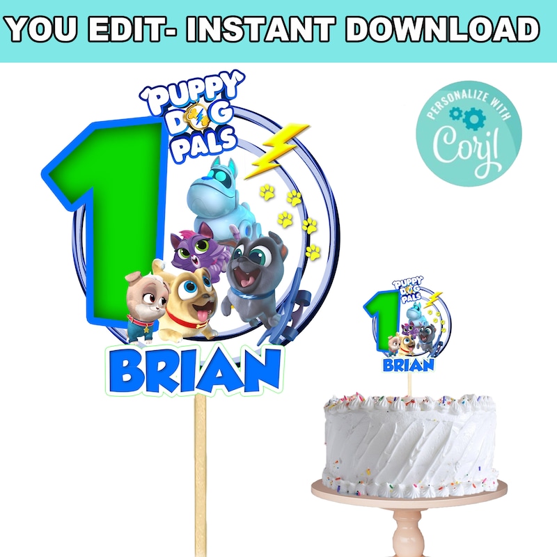 Puppy Dog Pals Cake Topper - Etsy