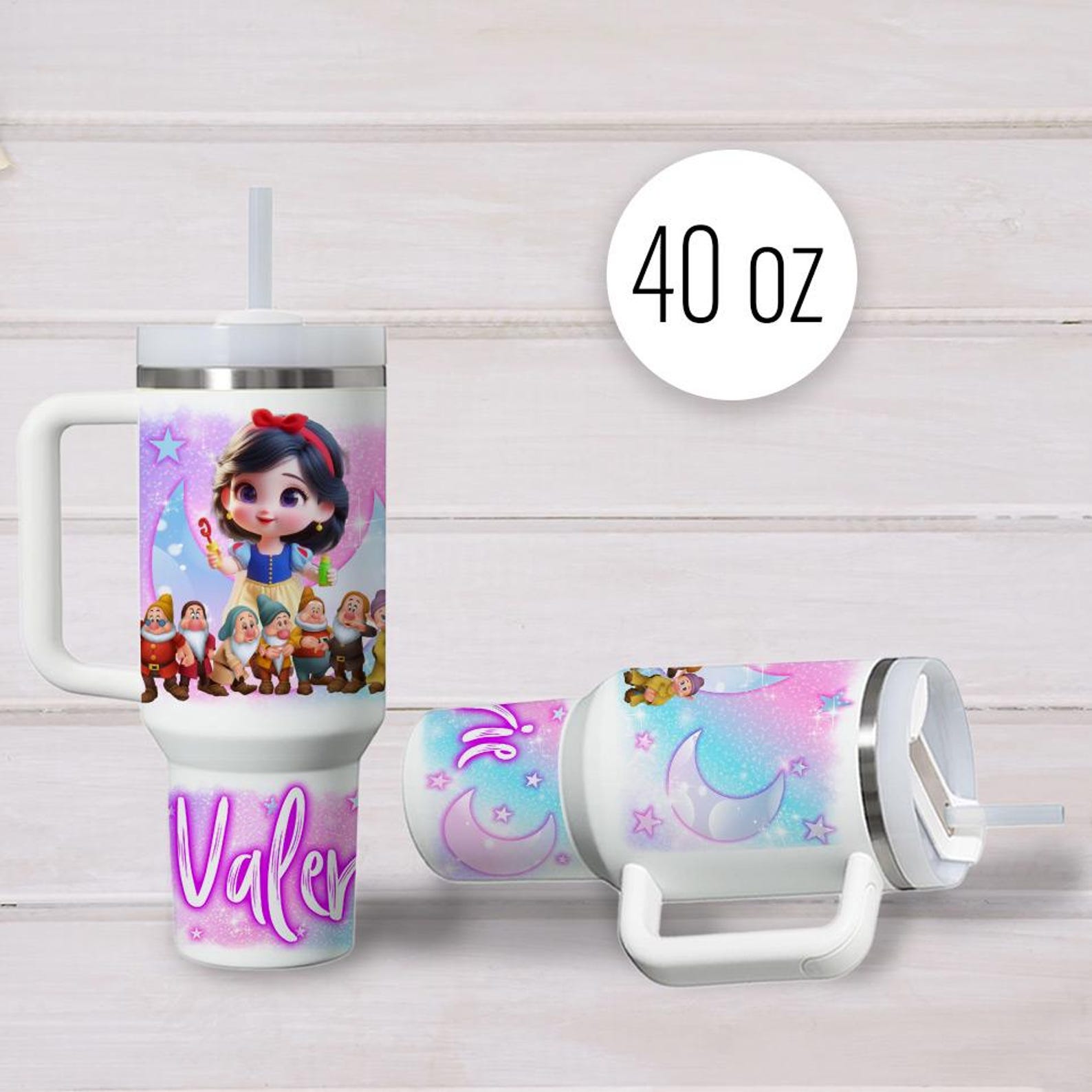 Custom Kids Tumbler 40oz Personalized Name Insulated Bottle Water ...