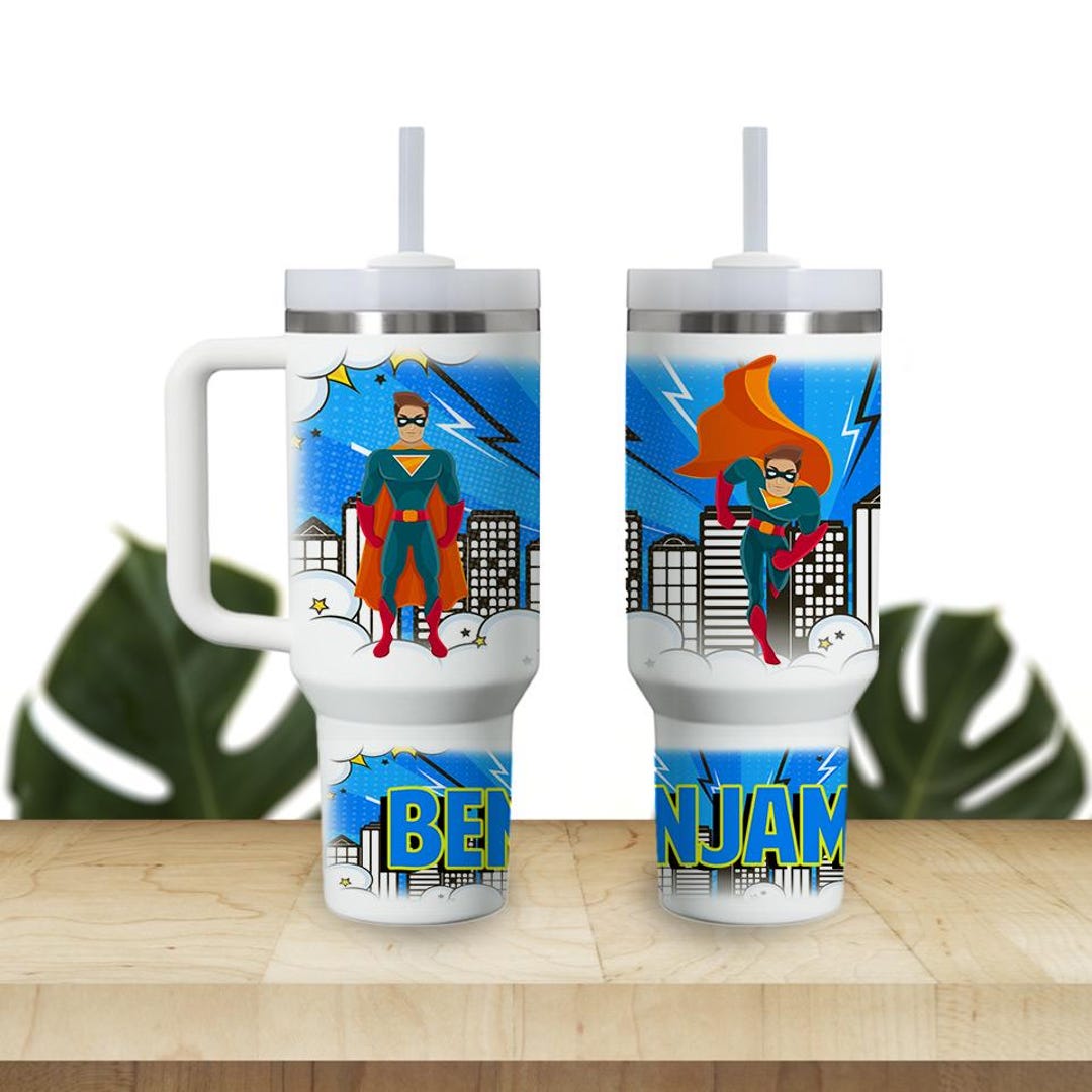 Custom Kids Tumbler 40oz Personalized Name Insulated Bottle Water ...