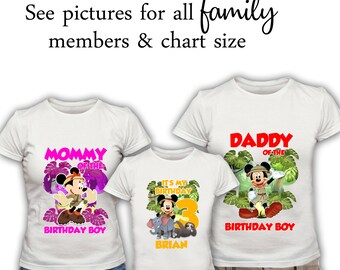 Mickey Mouse Safari  Birthday Boy & Family Matching Shirts