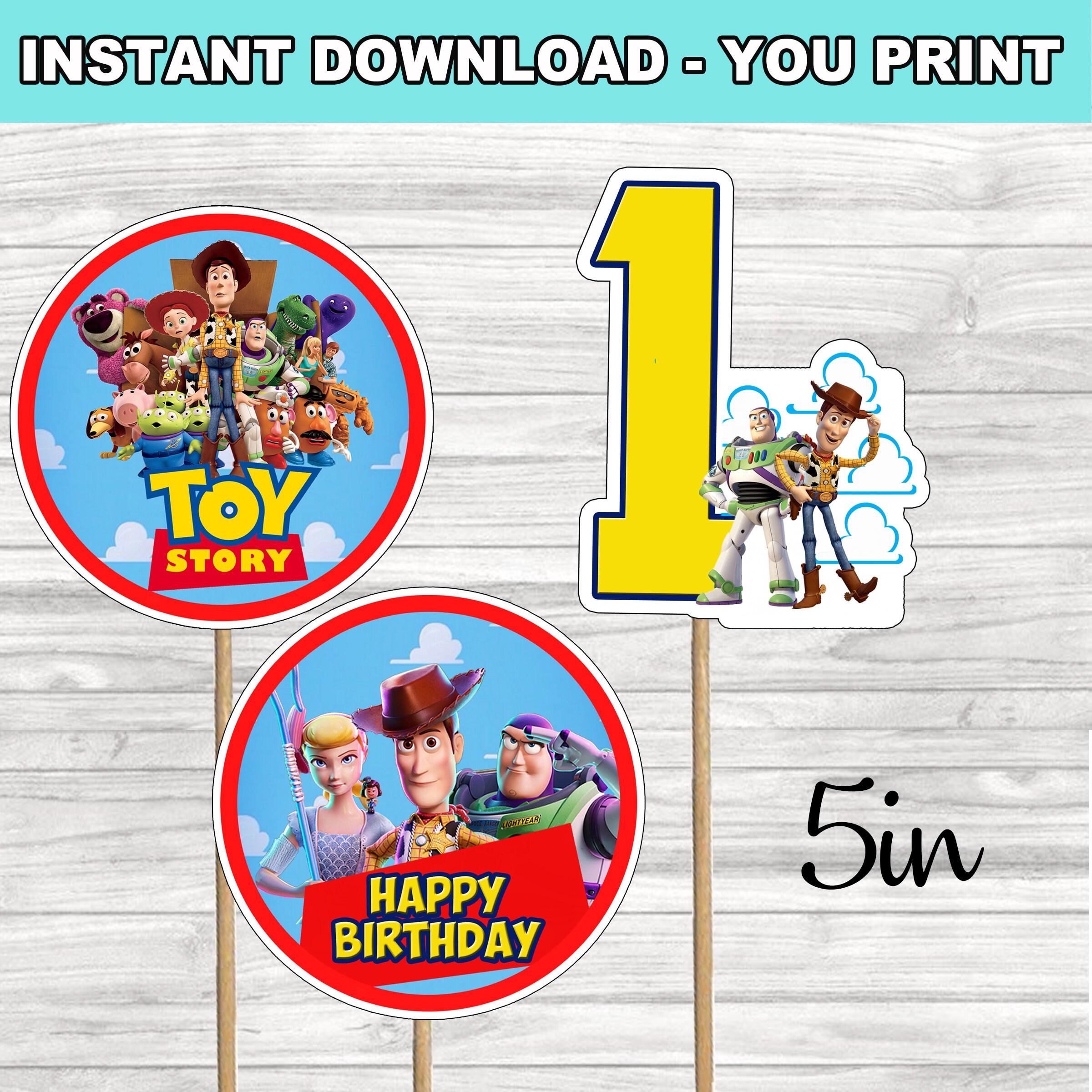 Toy Story Centerpieces Instant Download YOU PRINT