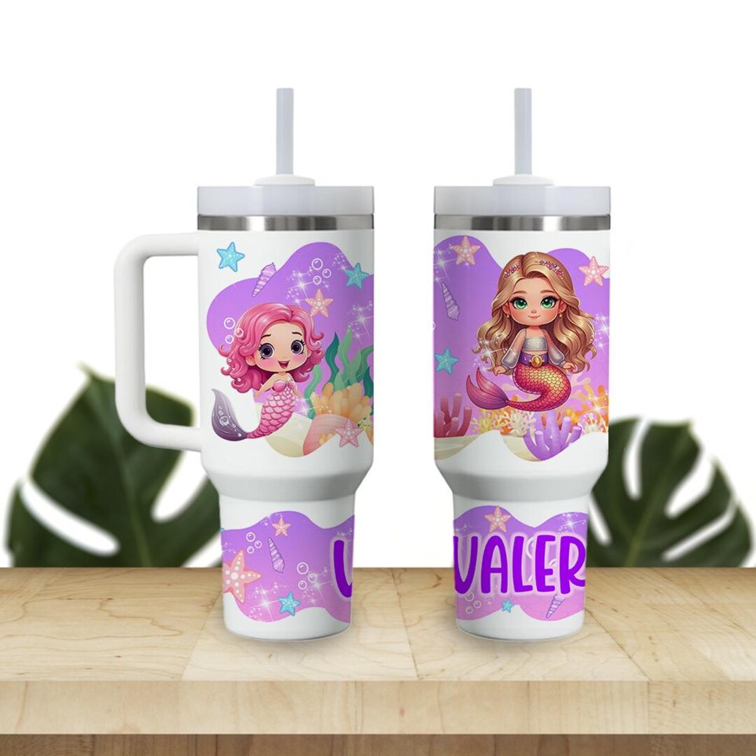 Custom Kids Tumbler 40oz Personalized Name Insulated Bottle Water ...