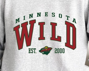 Minnesota Wild Sweatshirt, Wild Shirt, Hockey Fan Sweater, Minnesota Hockey Tee, Hockey Hoodie, Vintage Sweatshirt, Retro Hockey Tshirt
