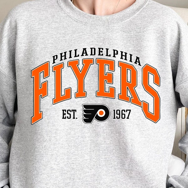 Philadelphia Flyers Sweatshirt, Philadelphia Hockey Shirt, Flyers Hoodie, Hockey Sweatshirt, Vintage Tshirt, College Sweater, Hockey Fan Tee