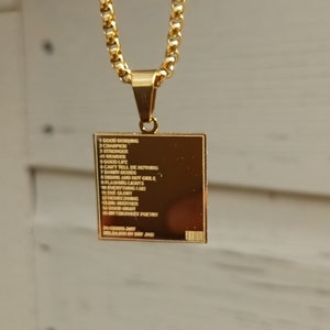 Ciondolo personalizzato ispirato all'album Laurea Collana ispirata a Kanye West placcata in oro 18 carati immagine 7