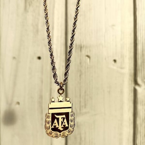 Argentina World Cup 18k Gold/Silver Plated Pendant Muchachos Ahora Nos Volvimos a Ilusionar Messi Gift regalo argentino