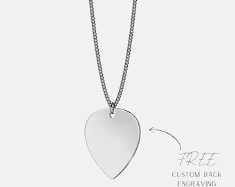 Púa de guitarra personalizada definitiva / Chapado en oro/plata de 18 k / Selección de guitarra grabada personalizada / Regalo perfecto para músicos y amantes de la guitarra