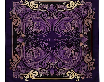 Purple Floral Paisley bandana | handkerchief | scarf | paisley | original design | vintage