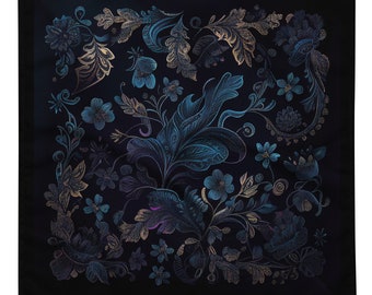 Bandana magical blue, neck bandana scarf, pocket square, soft bandanas, headpiece, high quality, for him and her