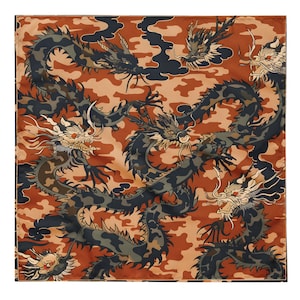 Camouflage Osterei Drachen Bandana Design, Tapisserie, Taschentuch, Schal, Einstecktuch, deluxe Design.