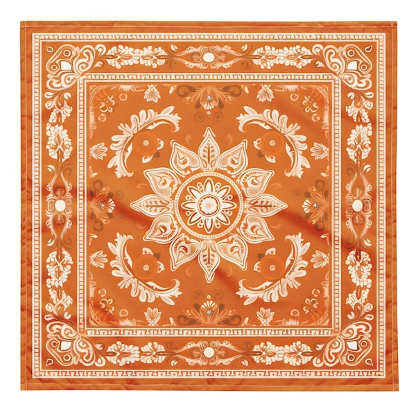 Bandana classique orange | mouchoir | écharpe | millésime | classique | original