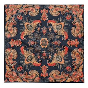 Paisley Bandana, Handkerchief, Neck Scarf, House decoration, Pocket Square, deluxe design.