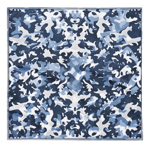 Blau Weißes Cammo Bandana, Wandtuch, Einstecktuch, Halstuch, Hausdekoration, Einstecktuch, deluxe design