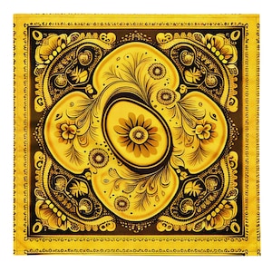 Yellow paisley bandana | handkerchief | scarf | vintage | classic | original