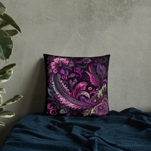 Pink Floral Pillow | Decorative Décor | Pre Stuffed | Living Room, Bed Room | Collection 2 of 2