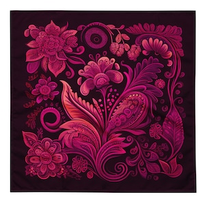 Pink Floral Paisley bandana