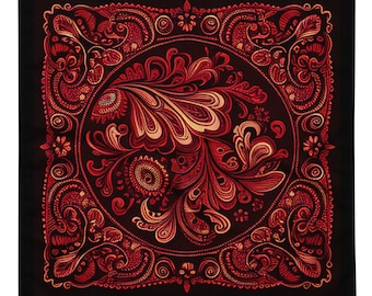 Rotes Blumenpaisleybandana | Taschentuch | Schal | individuelle Designs | Original