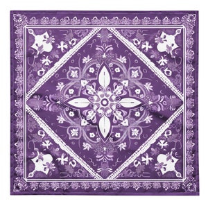 Purple bandana | handkerchief | scarf | vintage | classic | original
