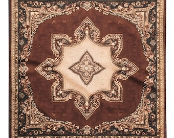 Brown Bandana, Tapestry, Handkerchief, Neck Scarf, House decoration, Pocket Square, deluxe designss