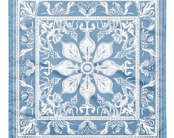 Bandana baby blue, neck bandana scarf, pocket square, soft bandanas, headpiece, high quality, for him and her