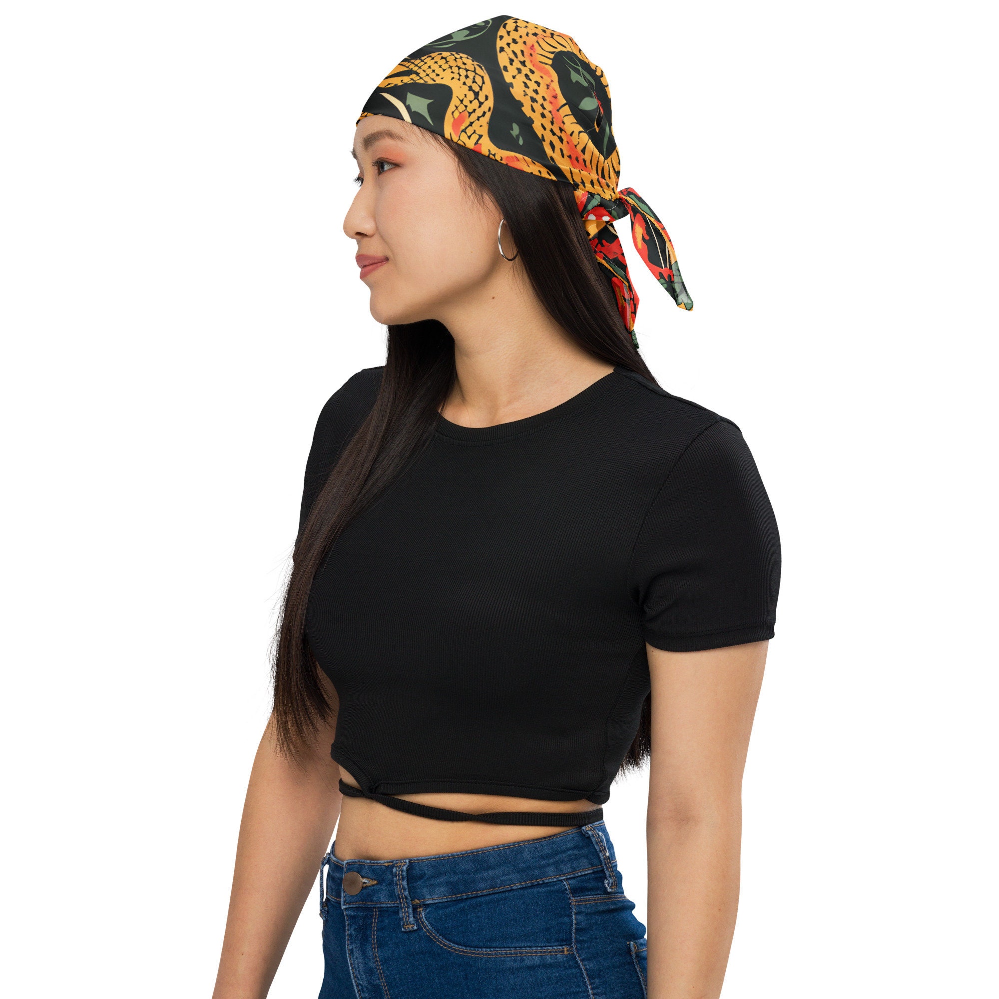 Snake Inspired Bandana, Tapestry, Handkerchief, Neck Scarf, House ...