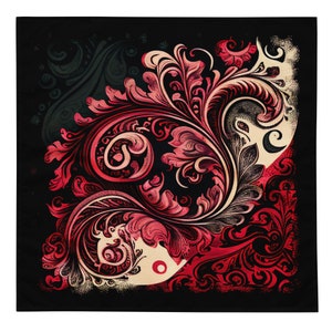 Red and White Paisley bandana