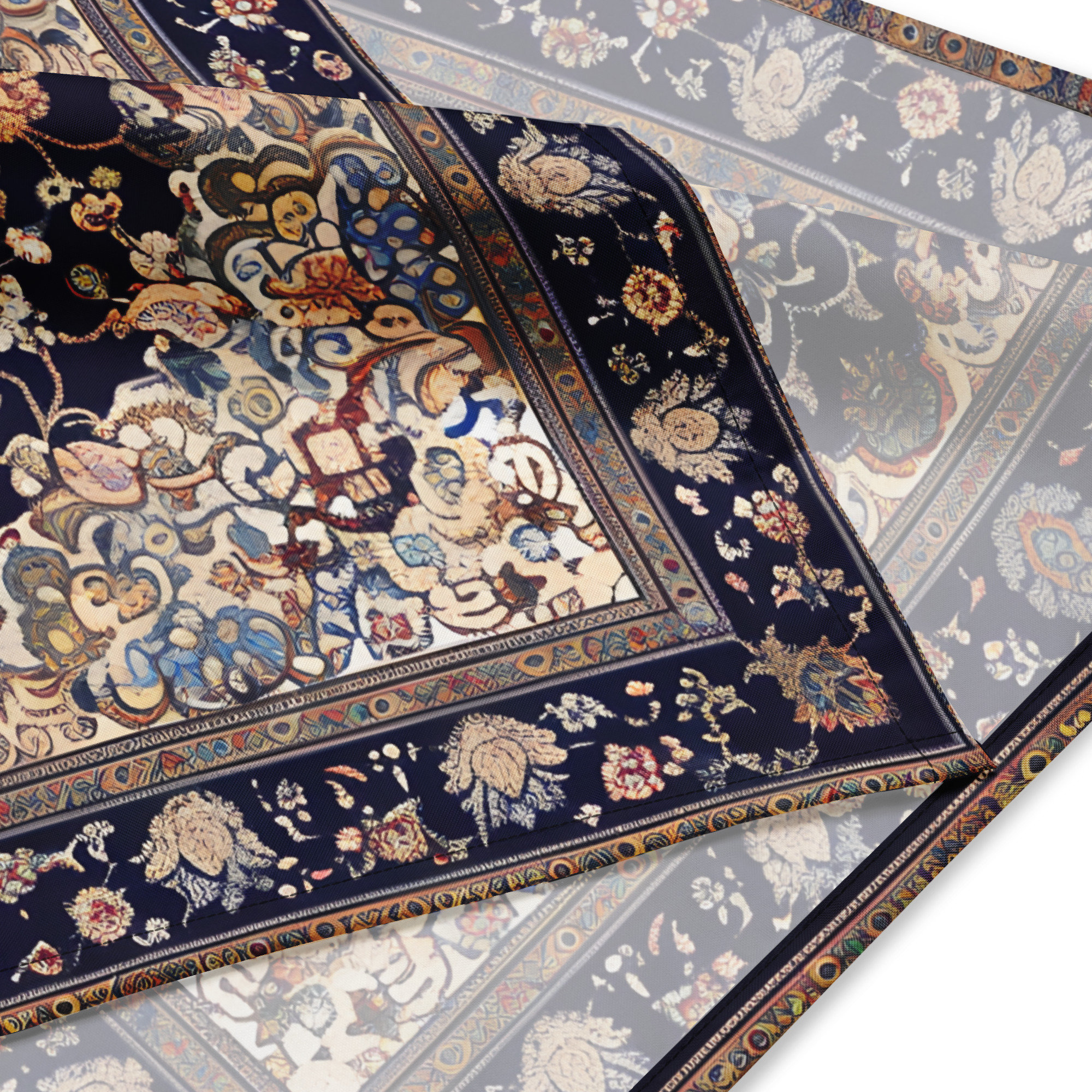 Persian Rug Inspired Bandana, Handkerchief, Scarf, Neck Scarf, Pocket ...