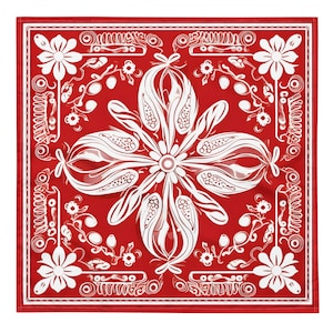 Red bandana | handkerchief | scarf | vintage | classic | original