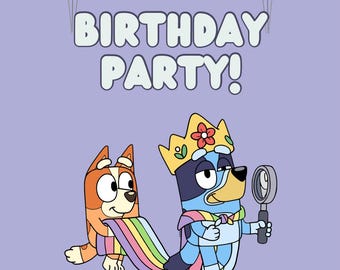 Bluey Birthday Invitation Digital