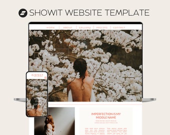 Showit website template for entrepreneurs | Sleek & modern custom design | Minimalist business portfolio | SEO optimized | 8 pages