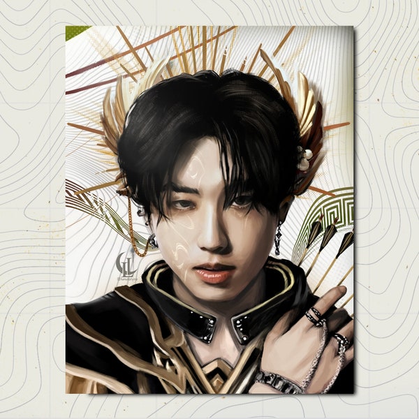 Han - Stray Kids, 3RACHA, Godlike Series (Approx A5 Art Print) SKZ - Wall Art - Poster - Fanart