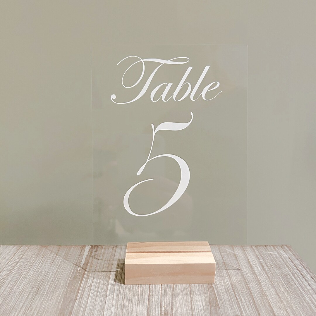 Acrylic Table Numbers - Etsy