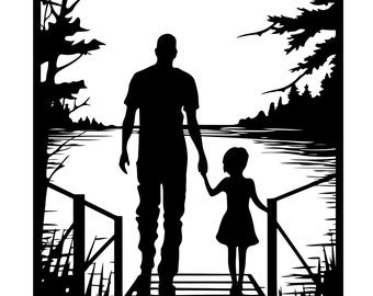 Vater & Tochter Wandbild