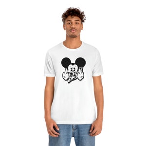 Middle Finger Mickey Mouse Disney T-Shirt, FU Tee, Funny Graphic Tee