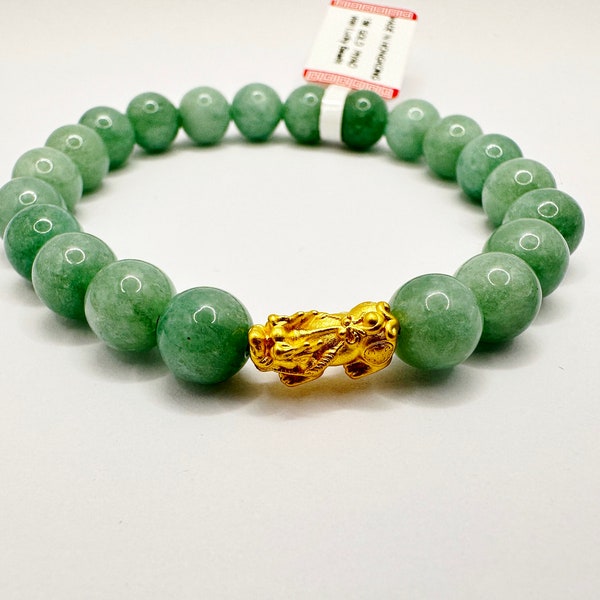 Lucky 18K Gold Jade PIXIU Bracelet (PIYAO)