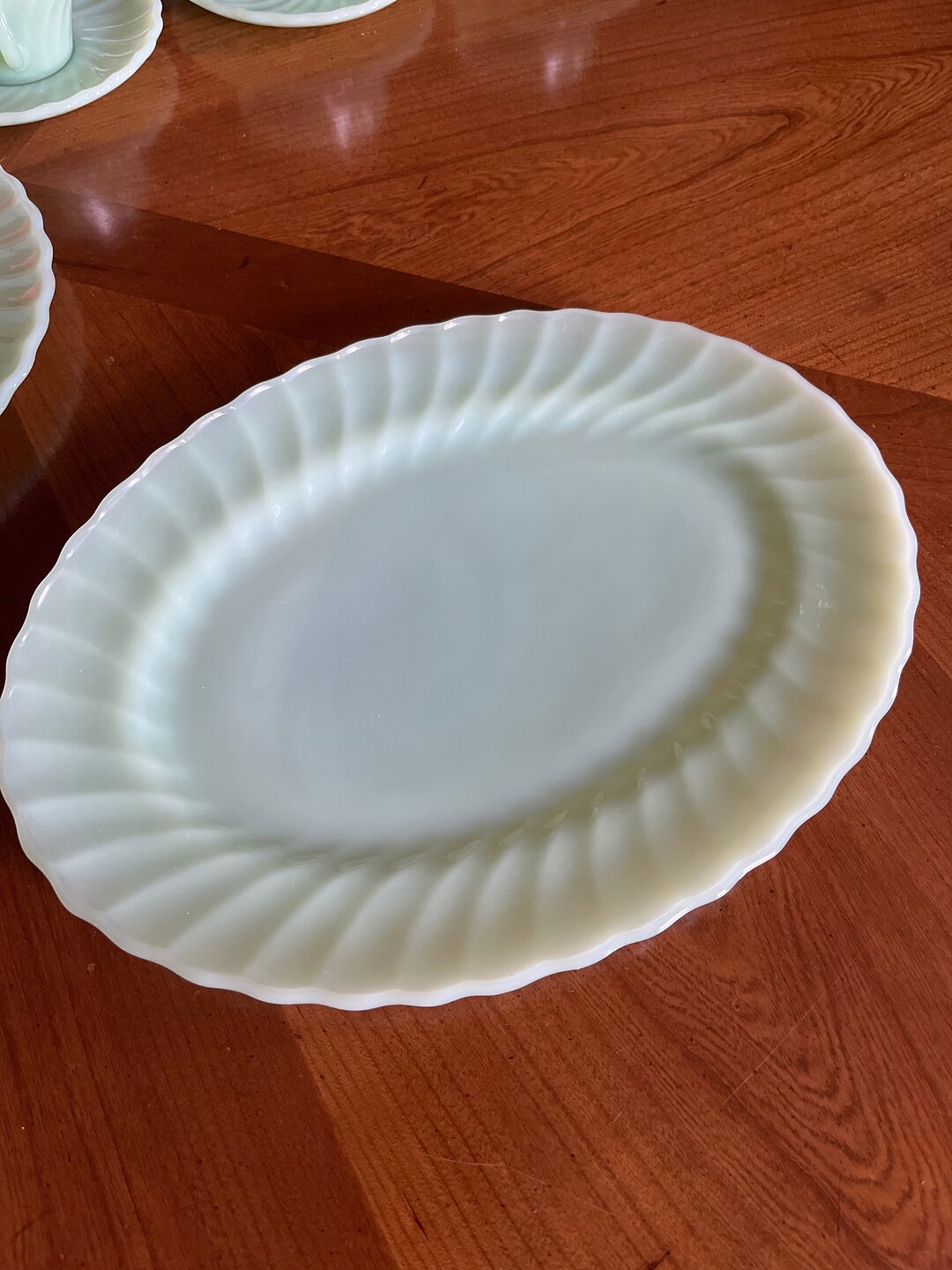 Jadeite Fireking Anchor Hocking Serving Platter Etsy