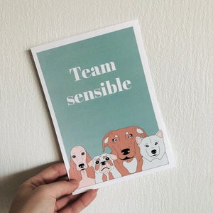 Print/Print around the sensitive/reactive dog &quot;Team sensible&quot; - formats A4 & A5