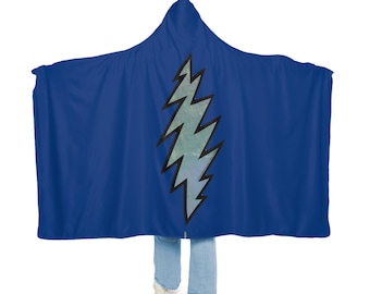Grateful Dead Fleece Hooded Blanket, Music Festival Throw