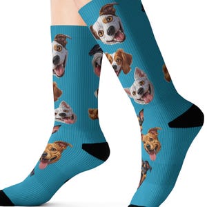 Calcetines personalizados para amantes de los perros, calcetines con caras divertidas para perros, calcetines divertidos para mascotas, regalo de cumpleaños para dueños de perros, accesorio único para mascotas, regalos adorables para animales.