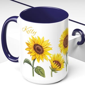Personnalisez votre tasse à café avec accent tournesol