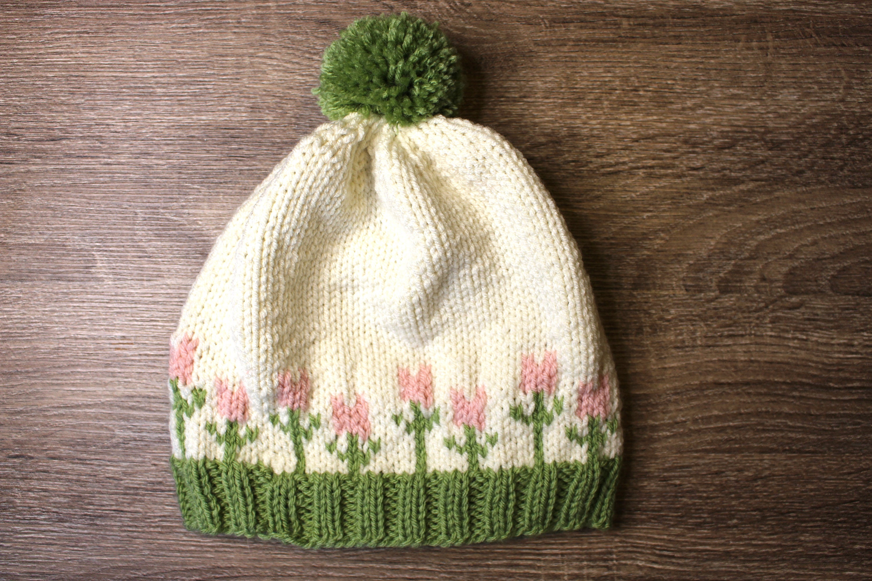 SPRING BLOSSOM HAT | Easy Tulip Flower Floral Edge Pom Pom Pattern ...