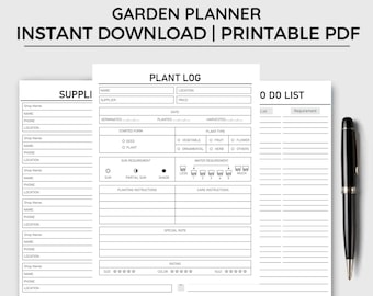 Garden Planner Printable, Gardening Log, Garden Journal, Gardening Organizer, Gardening Binder, Gardening Logbook, Gardening Book, Planting