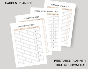 Garden Planner Printable, Gardening Log, Garden Journal, Gardening Organizer, Gardening Binder, Gardening Logbook, Gardening Book, Planting