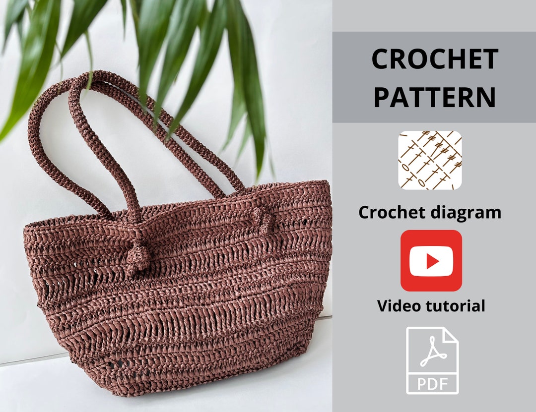 Crochet Bag Pattern, Boho Tote Bag Pdf, Beginner Crochet Tutorial ...