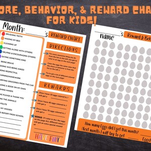 Printable April Reward Chart for Kids | Daily Chore Chart | Behavior & Routine Chart | Kids Coloring Activity | Cute Incentive Chart