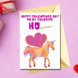 Cartão do Dia de Galentinos para impressão | Modelo de cartão w/envelope do dia dos namorados de <br> Entrega Rápida? Cartão de dia dos namorados para melhor amigo | Cartão para amante de cavalos