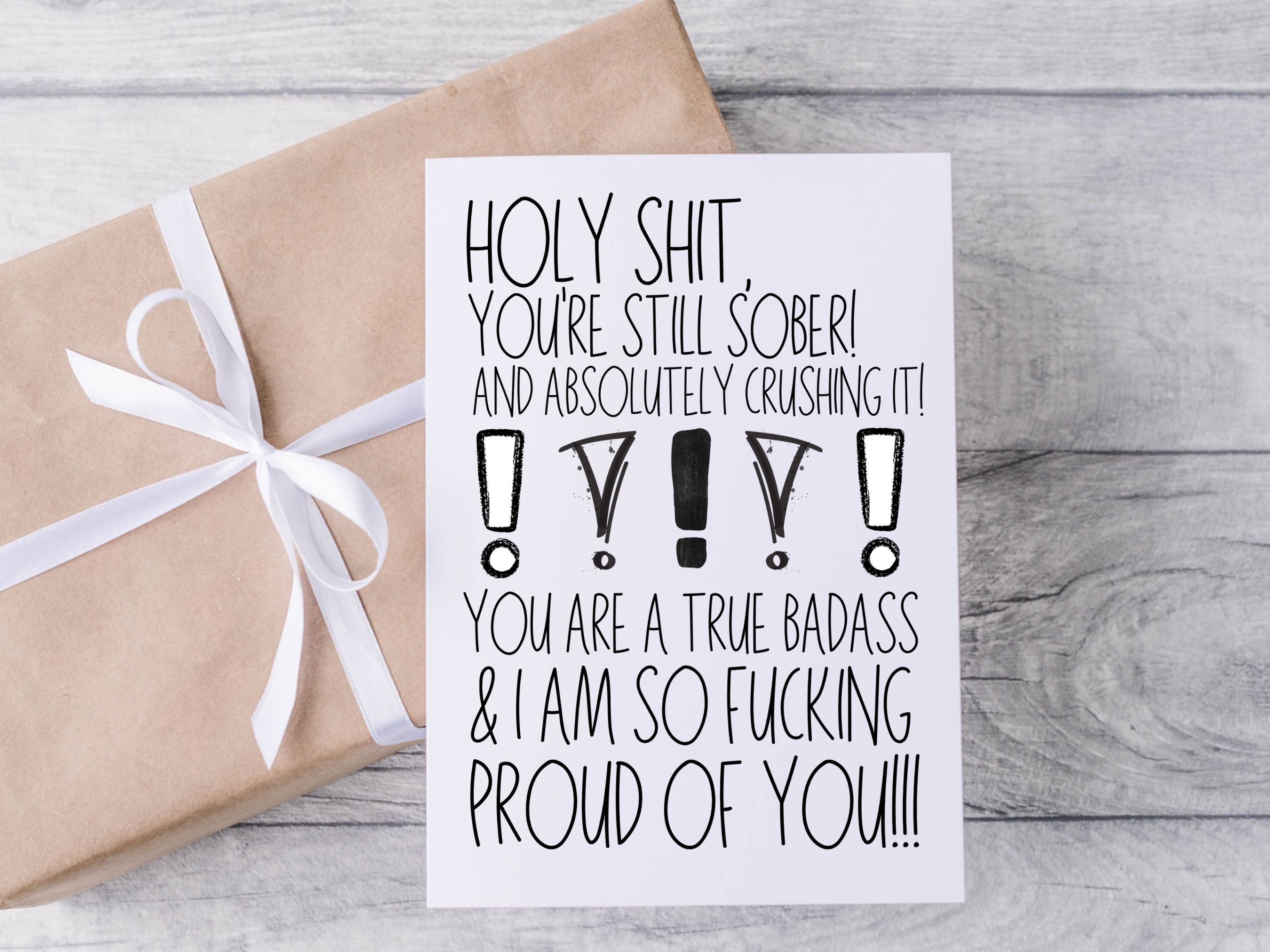 Printable Recovery &amp; Sobriety Card 5x7 | Sobriety Gift | Card for ...